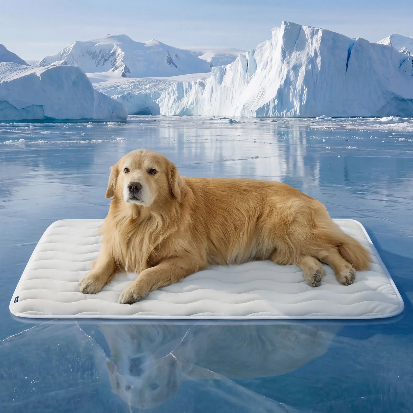 Bedsure Washable Cooling Mat for Dogs - Q-MAX>0.4 Non-Slip Summer Crate Bed for Large Dogs, No Gel or Electricity Required